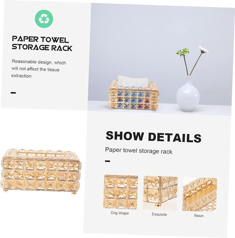 غطاء صندوق المناديل المربع صندوق تخزين زخرفي للمنزل المطعم الفندق - Image 5